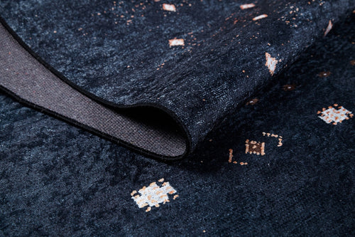 Tamaulipas Black Modern Digital Print Area Rug