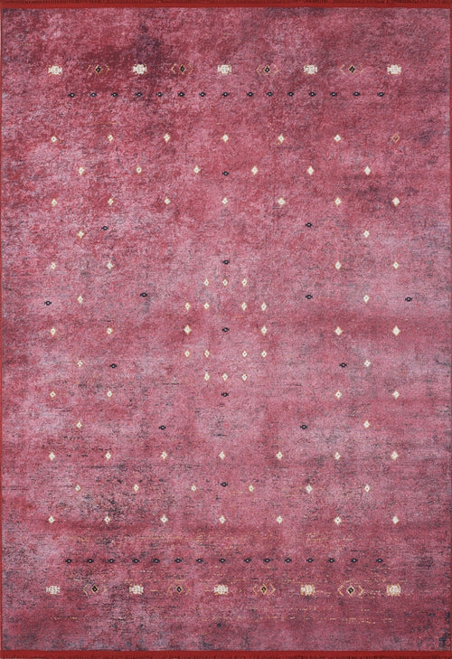 Modern Area Rug – Red Digital Print Carpet | Non Slip, Antibacterial & Washable Floor Mat