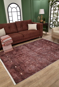 Modern Area Rug – Brown Digital Print Rug | Non Slip Antibacterial Carpet