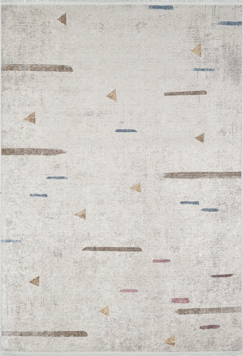 Modern Digital Print Rug - Beige Area Rug Non Slip Antibacterial Carpet