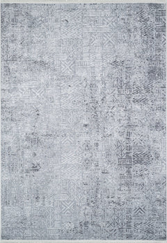 Modern Area Rug – Grey Digital Print Carpet | Non Slip, Antibacterial Floor Covering