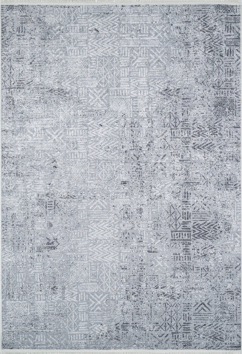 Modern Area Rug – Grey Digital Print Carpet | Non Slip, Antibacterial Floor Covering