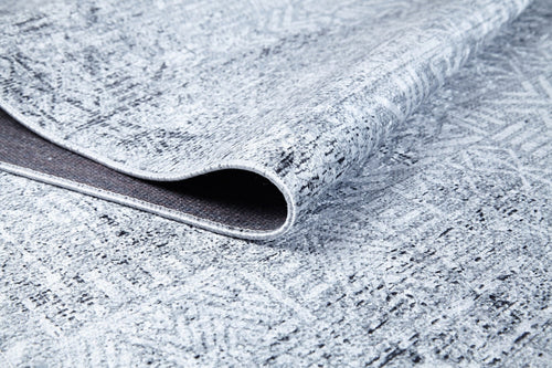 Modern Area Rug – Grey Digital Print Carpet | Non Slip, Antibacterial Floor Covering