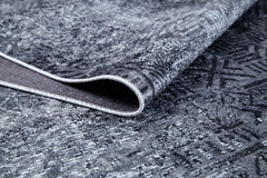 Modern Area Rug – Anthracite Digital Print Non Slip Washable Floor Mat