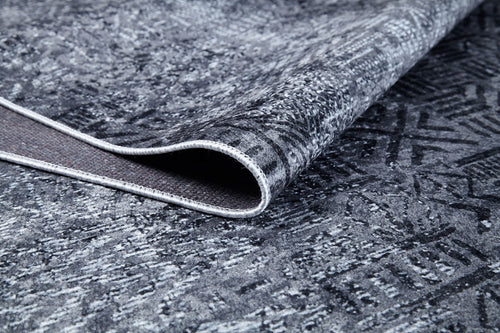 Modern Area Rug – Anthracite Digital Print Non Slip Washable Floor Mat