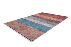 Modern Digital Area Rug - Red Antibacterial Non Slip Carpet for Living Room