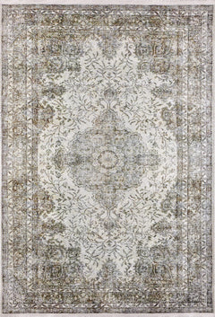 Digital Print Area Rug - Classic Green Non Slip Washable Carpet for Living Room