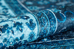 Blue Area Rug - Digital Print Non Slip Carpet for Living Room Decor