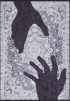 Purple Area Rug - Digital Print Figured Carpet | Non Slip, Antibacterial, Washable