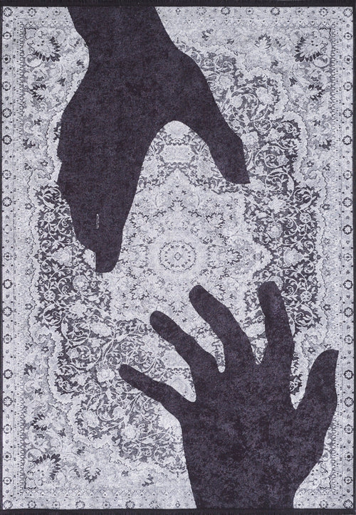 Purple Area Rug - Digital Print Figured Carpet | Non Slip, Antibacterial, Washable