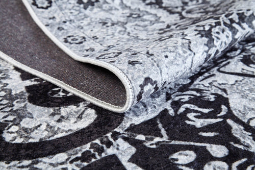 Digital Print Area Rug – Grey Design Rug | Antibacterial, Non Slip, Dust Free Carpet