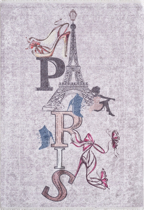 Pink Area Rug - Sulinowo Digital Print Figured Carpet | Non Slip, Antibacterial