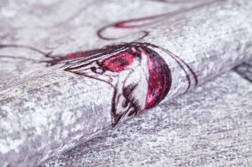 Pink Area Rug - Sulinowo Digital Print Figured Carpet | Non Slip, Antibacterial