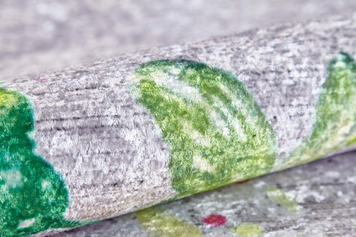 Wielkopolski Green Animal Figured Digital Print Area Rug