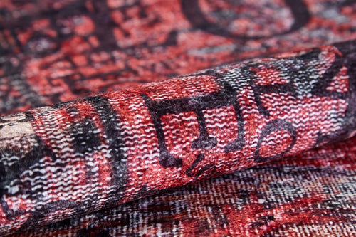 Red Area Rug - Digital Print Carpet | Antibacterial, Non Slip, Washable 7mm Pile