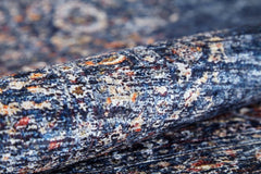 Digital Print Area Rug – Navy Classic Style Non Slip Antibacterial Carpet