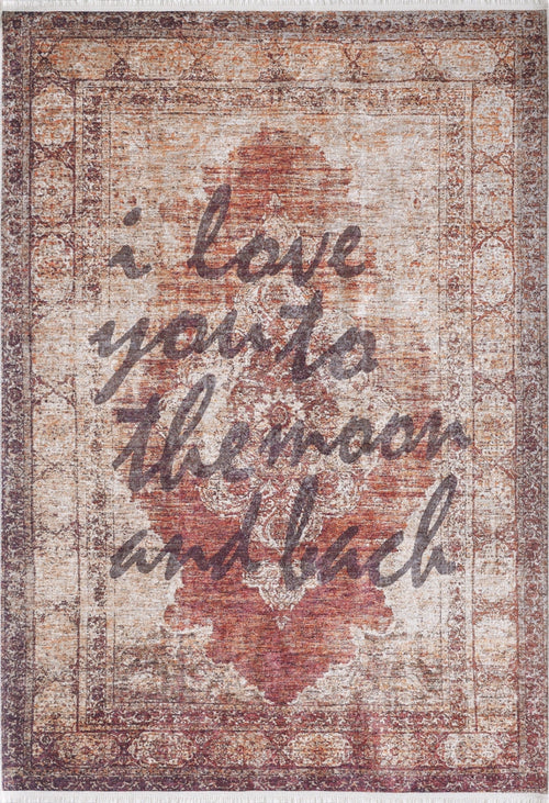 Digital Print Area Rug - Brown Non Slip Carpet With Antibacterial, Antiallergic Benefits