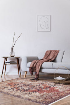 Digital Print Area Rug - Brown Non Slip Carpet With Antibacterial, Antiallergic Benefits