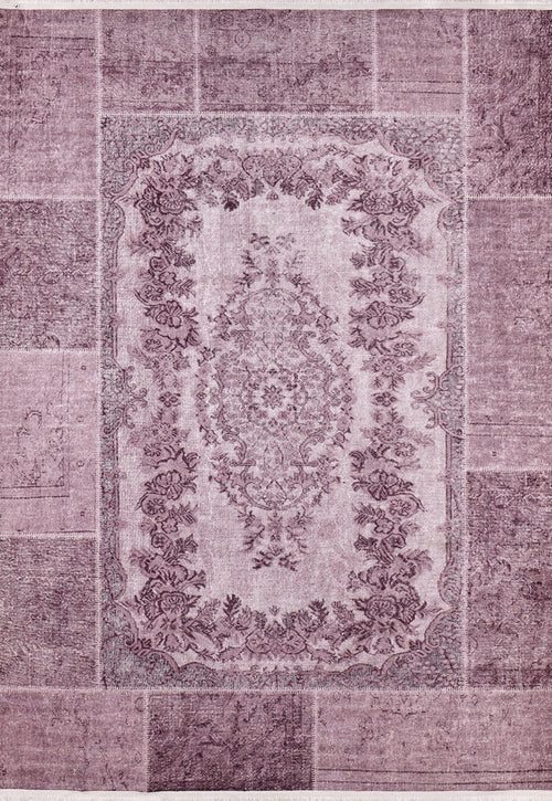 Klintsi Pink Patchwork Digital Print Area Rug