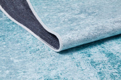 Turquoise Area Rug - Modern Digital Print Non Slip Carpet for Living Room