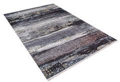 Modern Digital Area Rug – Purple Non Slip Washable Carpet for Living Room