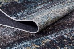 Modern Digital Area Rug – Purple Non Slip Washable Carpet for Living Room