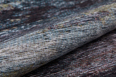 Modern Digital Area Rug – Purple Non Slip Washable Carpet for Living Room