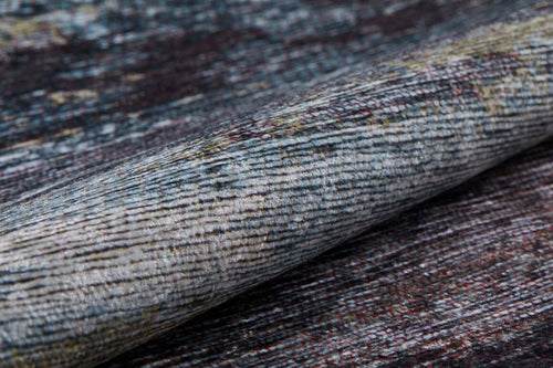 Modern Digital Area Rug – Purple Non Slip Washable Carpet for Living Room