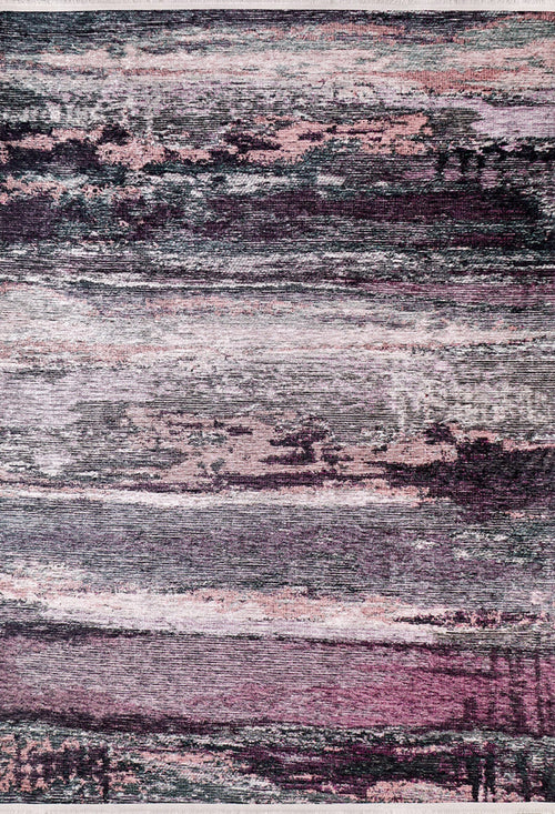 Modern Digital Area Rug – Purple Digital Print Carpet, Non Slip & Antibacterial