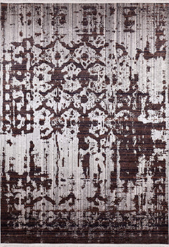 Modern Area Rug - Brown Digital Print Carpet | Non Slip, Antibacterial, Washable Floor Covering