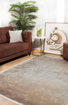 Modern Area Rug – Beige Digital Print Rug with Non Slip, Antibacterial Features