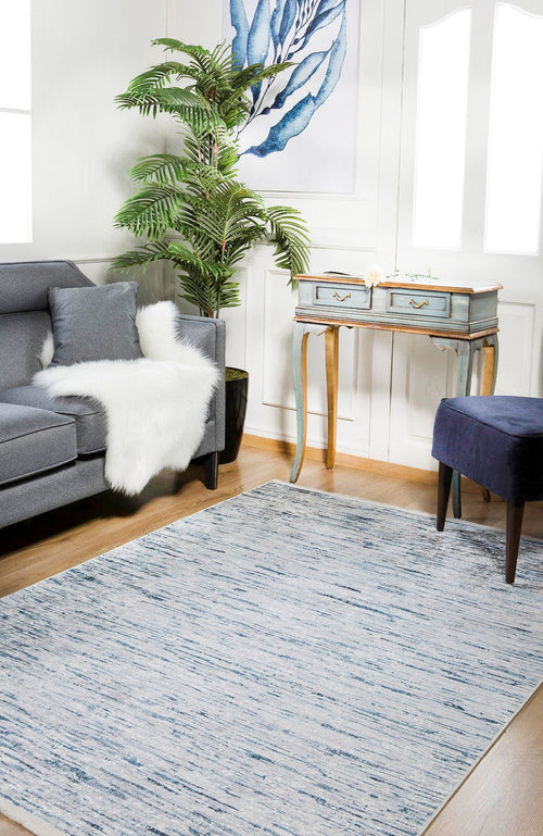 Modern Area Rug - Grey Digital Print Non Slip Carpet for Living Room & Kitchen