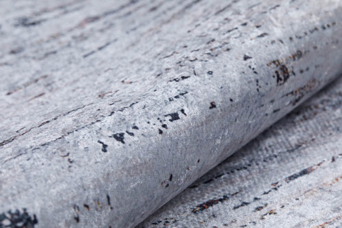 Modern Area Rug - Grey Digital Print Carpet | Non Slip Washable Floor Covering