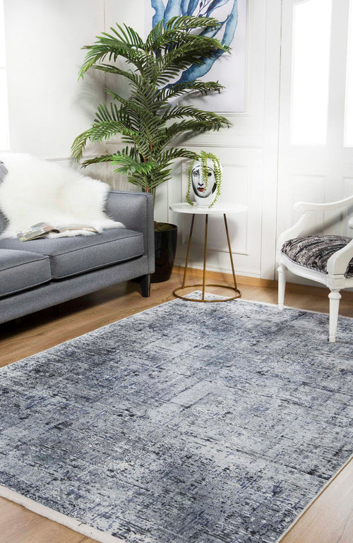 Modern Area Rug – Blue Digital Print Carpet | Antibacterial, Non Slip & Washable