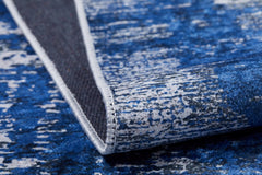 Modern Digital Area Rug - Blue Non Slip Antibacterial Carpet for Living Room