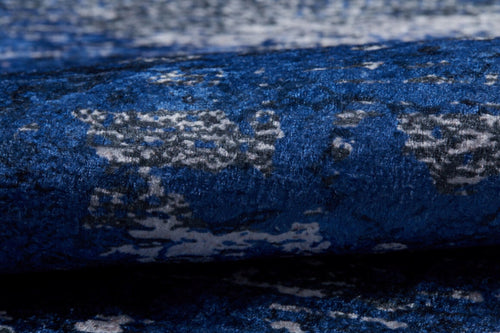 Modern Digital Area Rug - Blue Non Slip Antibacterial Carpet for Living Room