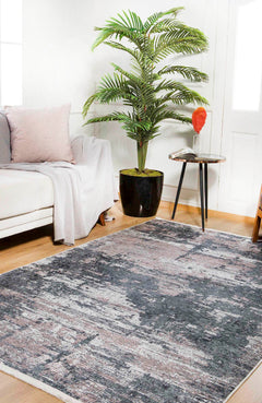 Tver Grey Modern Digital Print Area Rug
