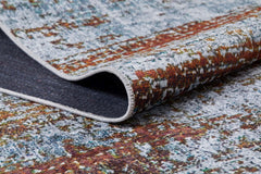 Modern Area Rug – Grey Digital Print Carpet | Non Slip, Antibacterial, Washable