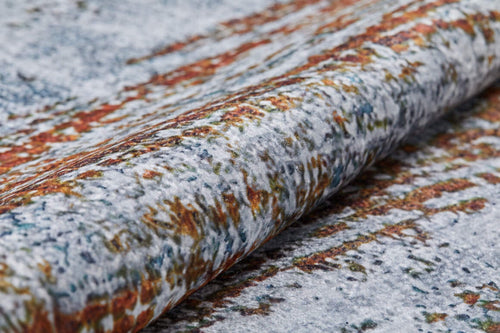 Modern Area Rug – Grey Digital Print Carpet | Non Slip, Antibacterial, Washable