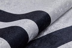 Digital Print Area Rug – Black Frame Stylish Non Slip Carpet for Living Room