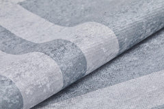 Grey Area Rug - Digital Print Frame Design Non Slip Antibacterial Carpet