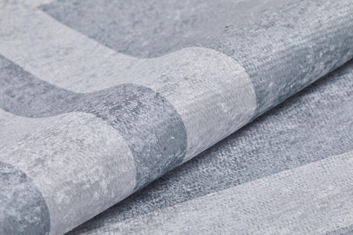 Grey Area Rug - Digital Print Frame Design Non Slip Antibacterial Carpet