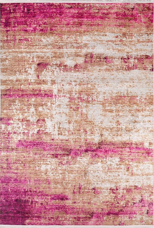 Modern Digital Area Rug – Pink Printed Carpet | Antibacterial, Non Slip, Washable