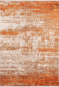 Kurgan Orange Modern Digital Print Area Rug
