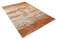 Kurgan Orange Modern Digital Print Area Rug