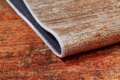 Kurgan Orange Modern Digital Print Area Rug