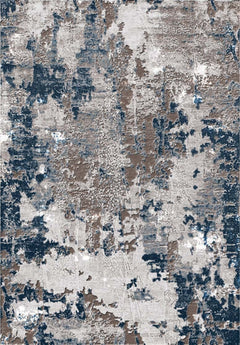 Modern Area Rug – Navy Blue Digital Print Carpet | Non Slip Antibacterial Mat