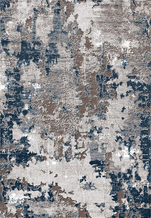 Modern Area Rug – Navy Blue Digital Print Carpet | Non Slip Antibacterial Mat