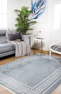 Dimitrovgrad Grey Frame Digital Print Area Rug