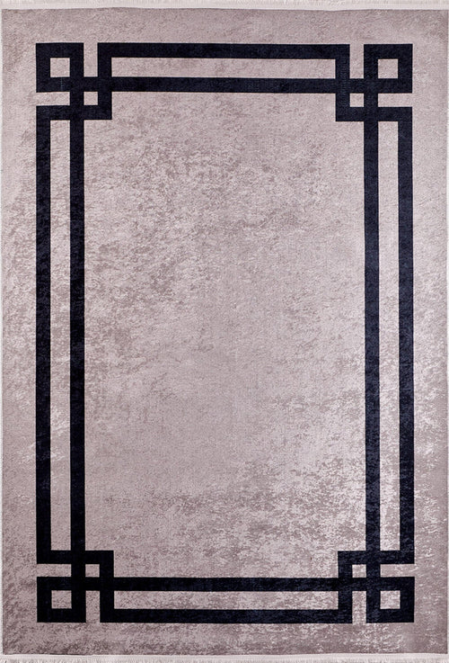 Digital Print Area Rug - Mink Frame Style Non Slip Washable Carpet